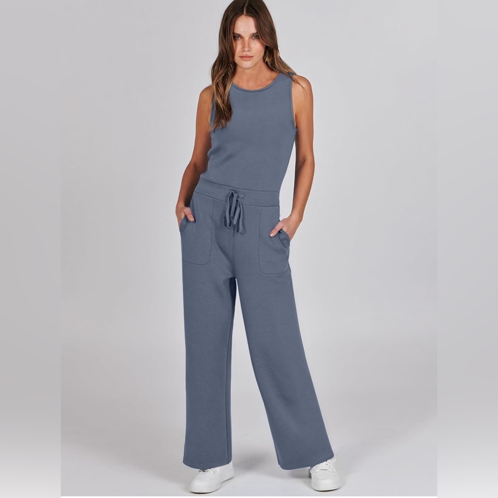 ANRABESS Jumpsuits 2024 Casual Dressy Romper Wide Leg Long Pant Outfit Fashion3 - Picture 3 of 9